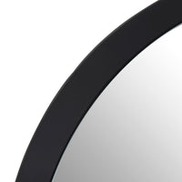 Olivia's Soft Industrial Collection - Large Round Wall Mirror in Black