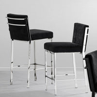 Eichholtz Scott Counter Stool Black Velvet