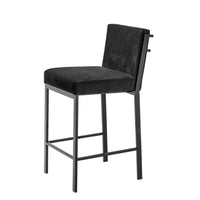 Eichholtz Scott Counter Stool IN Black Velvet Finish