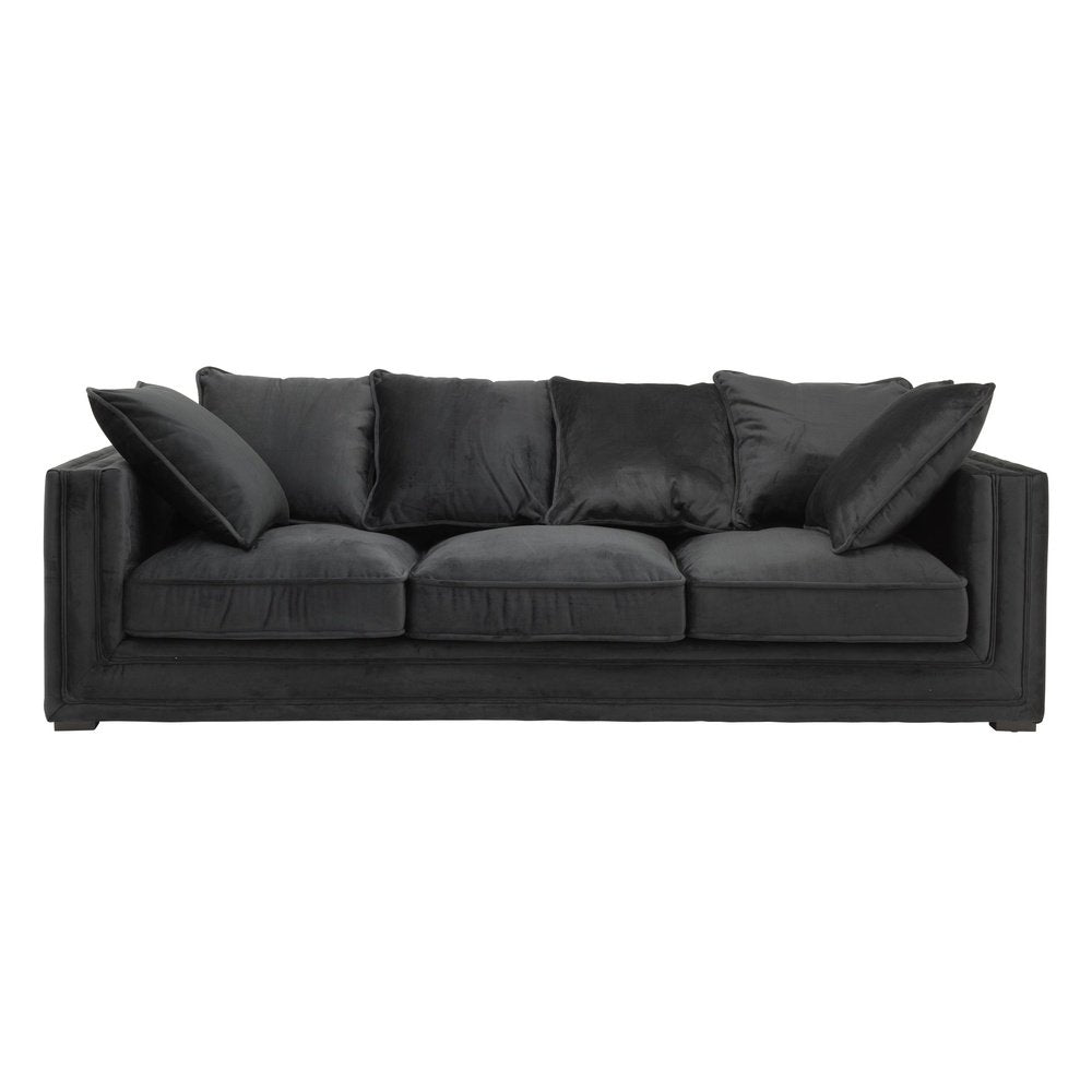  Eichholtz-Eichholtz Menorca 3 Seater Sofa in Jet Black-Black 89 