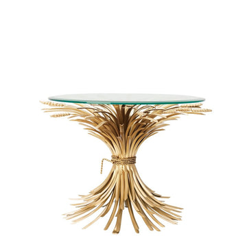 Eichholtz Bonheur Side Table Antique Gold Finish