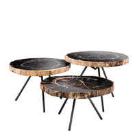 Eichholtz Set of 3 De Soto Coffee Tables Dark Range