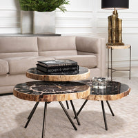 Eichholtz Set of 3 De Soto Coffee Tables Dark Range