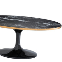 Eichholtz Parme Oval Coffee Table Black Faux Marble