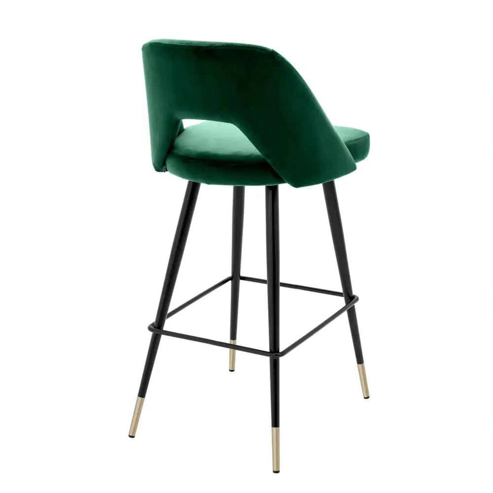Avoria Bar Stool - Roche Green Velvet Eichholtz 4