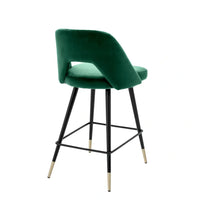 Eichholtz Avorio Counter Stool in Roche Green Velvet