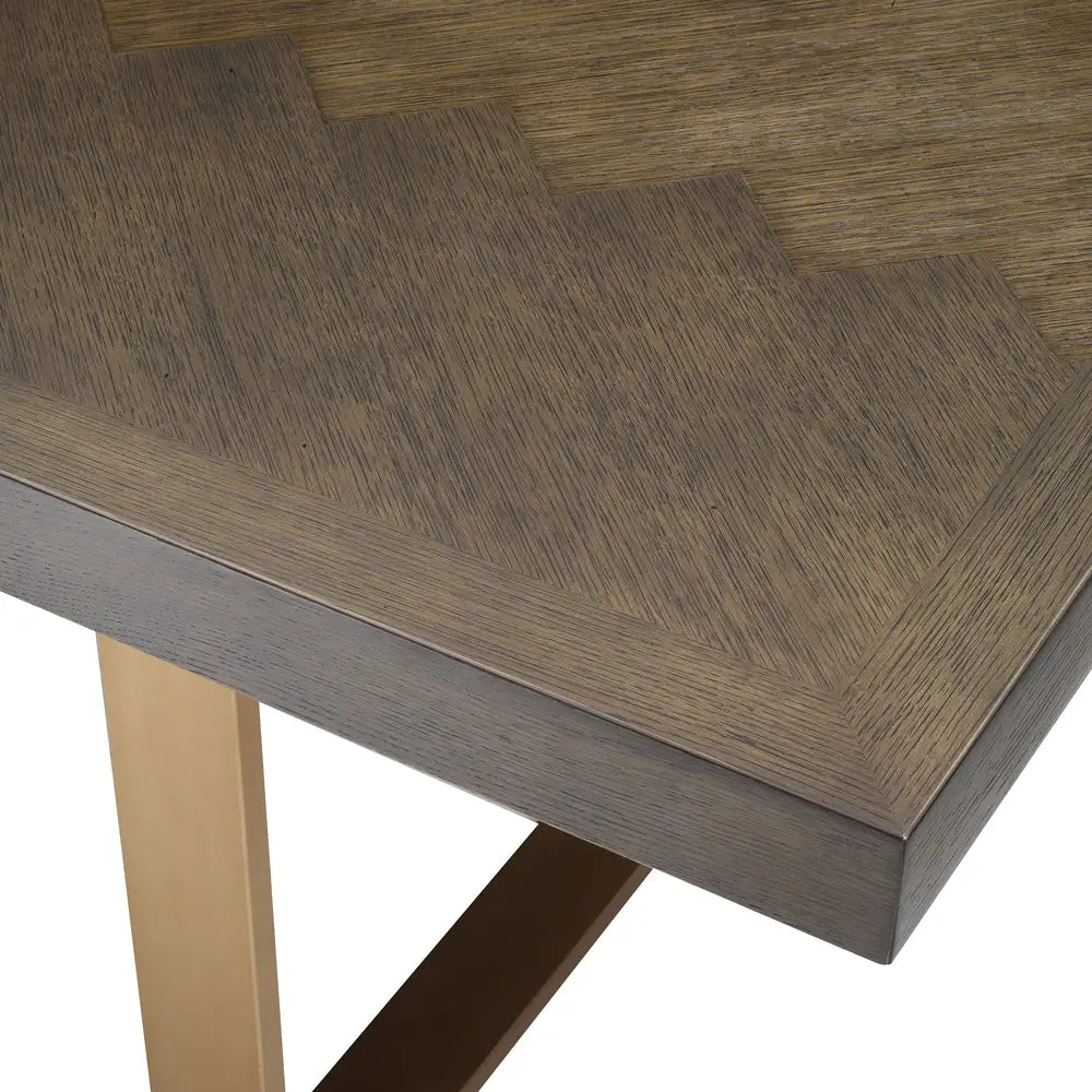 Eichholtz Melchior Dining Table in Brown Oak Veneer