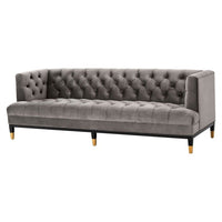 Eichholtz Castelle Sofa Roche Porpoise Grey Velvet