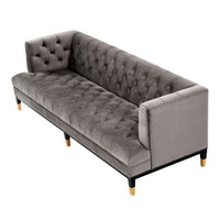 Eichholtz Castelle Sofa Roche Porpoise Grey Velvet