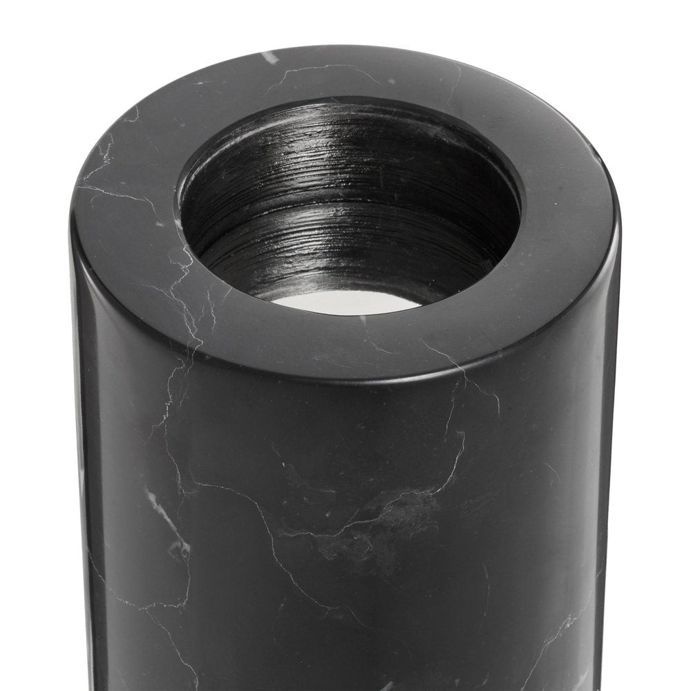  Eichholtz-Eichholtz Set of 2 Tobor Tealight Holder Medium Black Marble-Black 17 