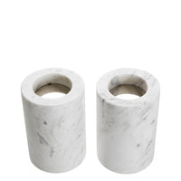 Eichholtz Set of 2 Tobor Tealight Holder Small White Marble