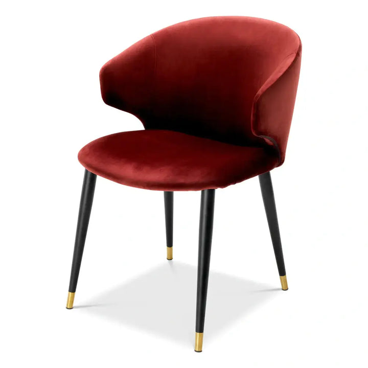 Volante Dining Chair Roche Bordeaux Velvet With Arm Eichholtz 1