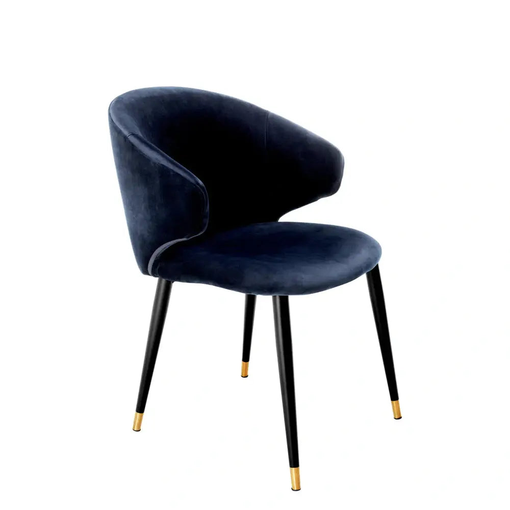 Volante Dining Chair - Savona Midnight Blue With Arm Eichholtz 2