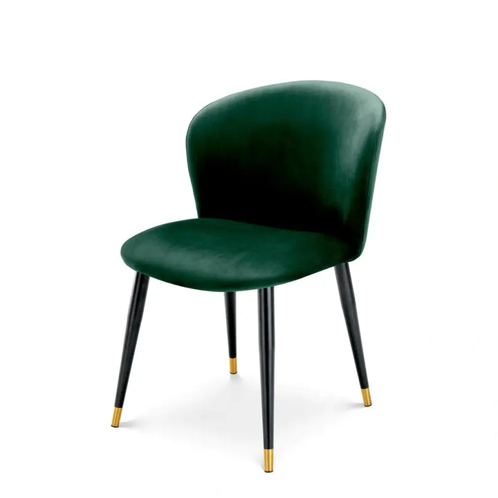 Volante Dining Chair - Roche Dark Green Velvet Eichholtz 2