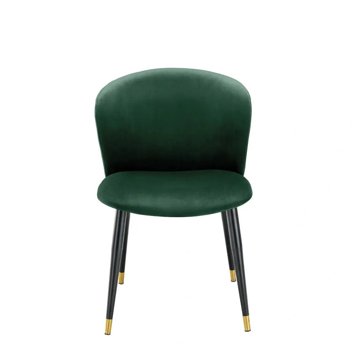Volante Dining Chair - Roche Dark Green Velvet Eichholtz 1