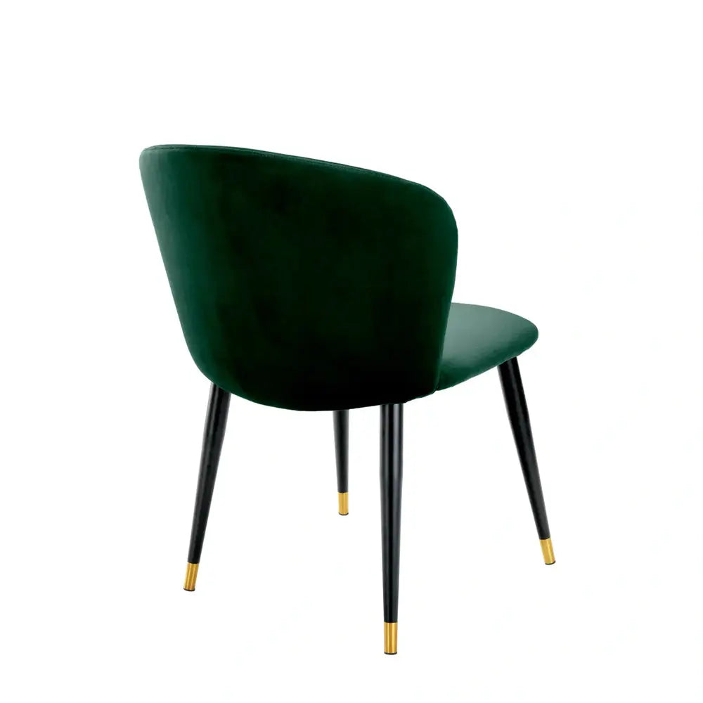 Eichholtz Volante Dining Chair in Roche Dark Green Velvet