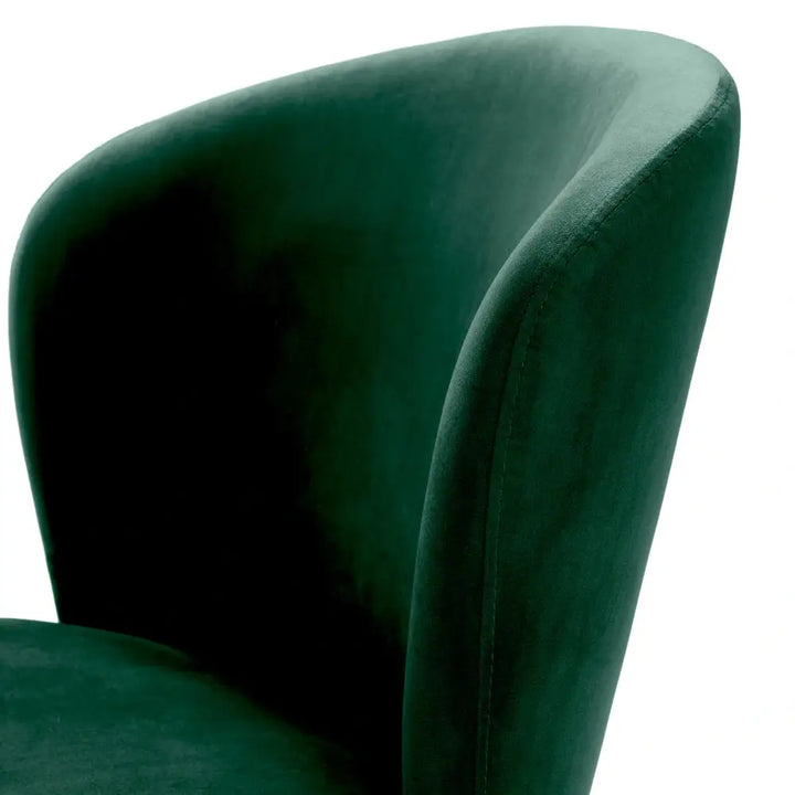 Volante Dining Chair - Roche Dark Green Velvet Eichholtz 5