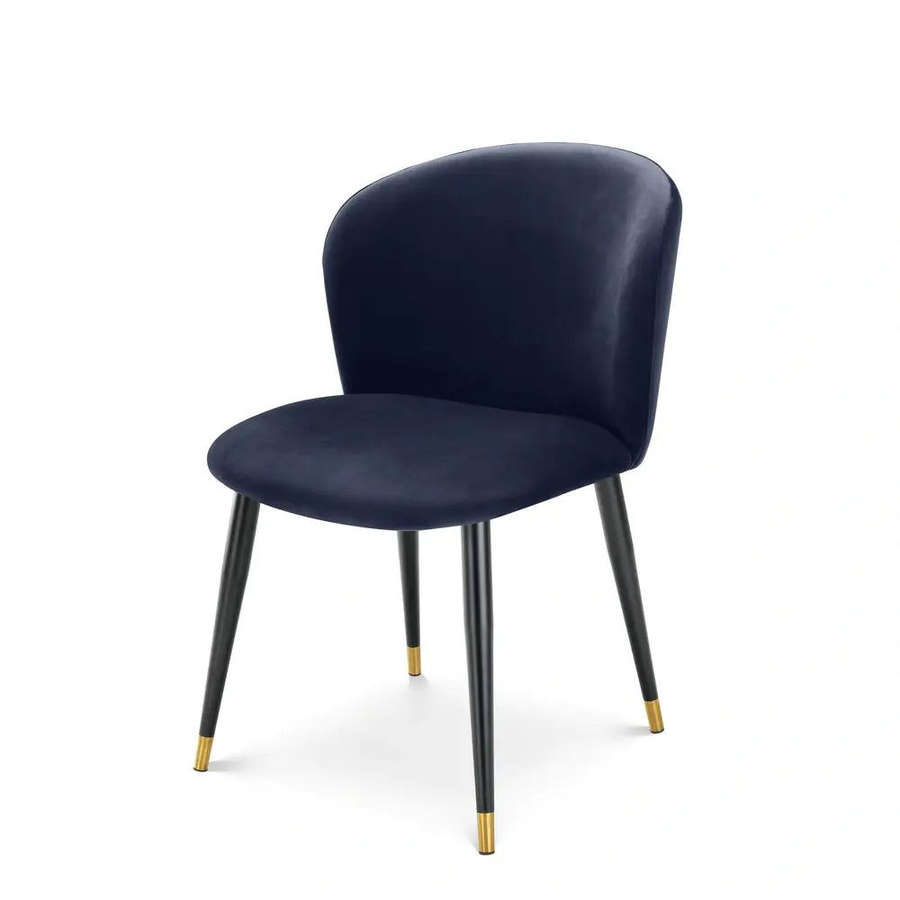 Eichholtz Volante Dining Chair in Savona Midnight Blue Velvet