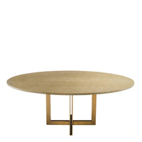 Eichholtz Melchior Oval Dining Table in Washed Oak Veneer