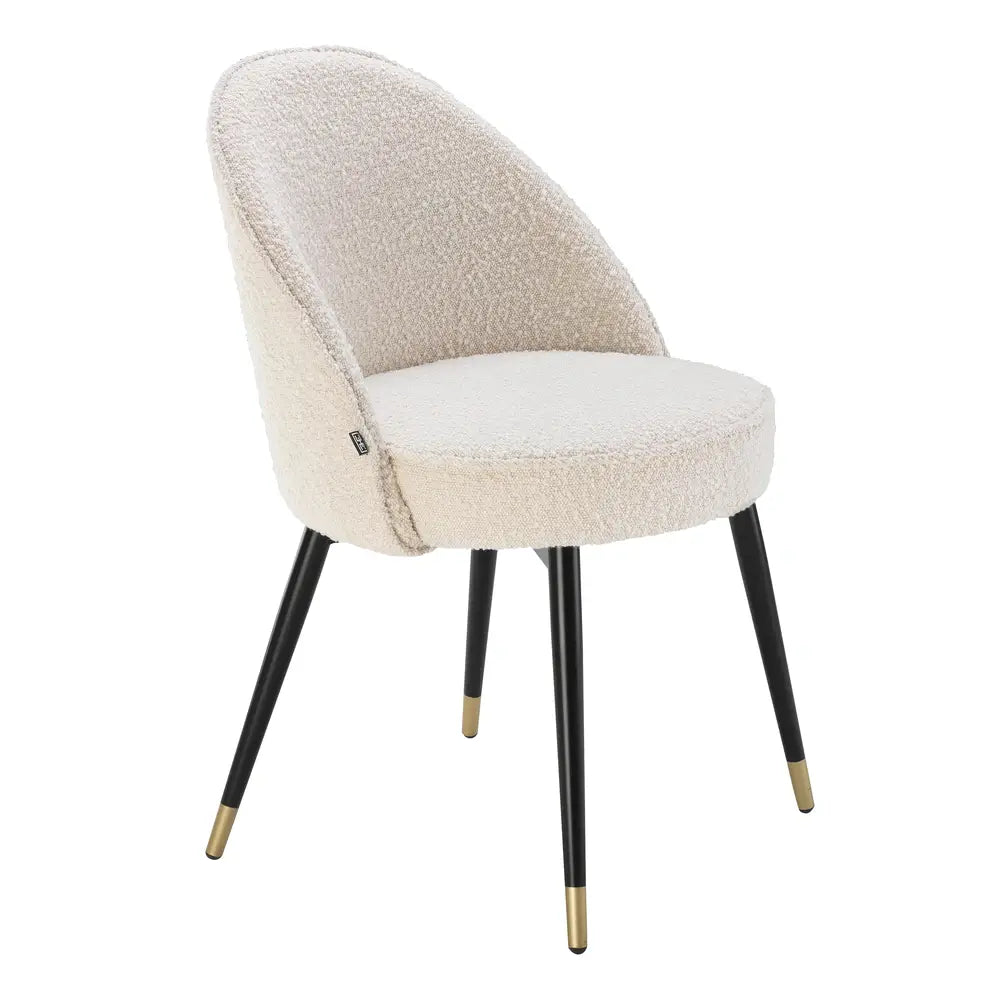 Eichholtz Set of 2 Cooper Dining Chair in Bouclé Cream