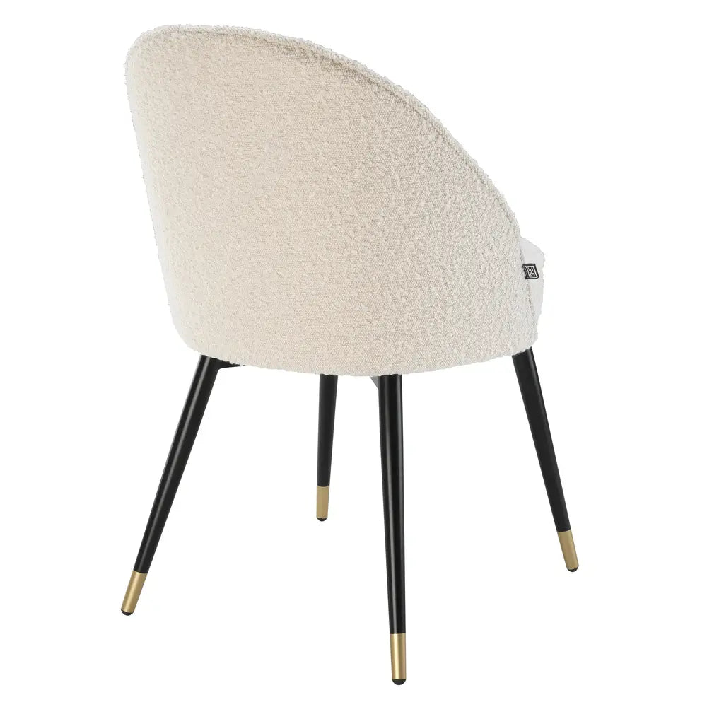 Eichholtz Set of 2 Cooper Dining Chair in Bouclé Cream