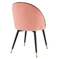 Eichholtz Set of 2 Cooper Dining Chairs in Savona Nude Velvet