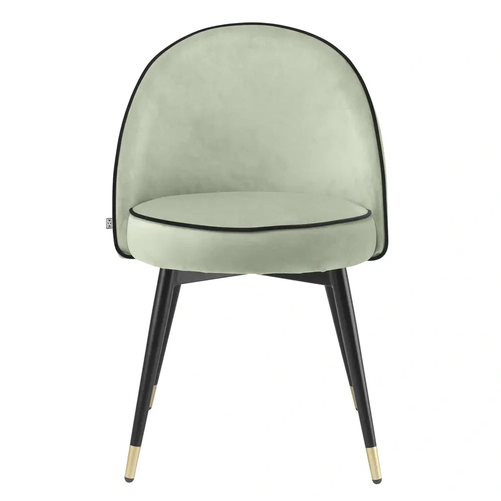 Eichholtz Set of 2 Cooper Dining Chair in Savona Pistache Green Velvet