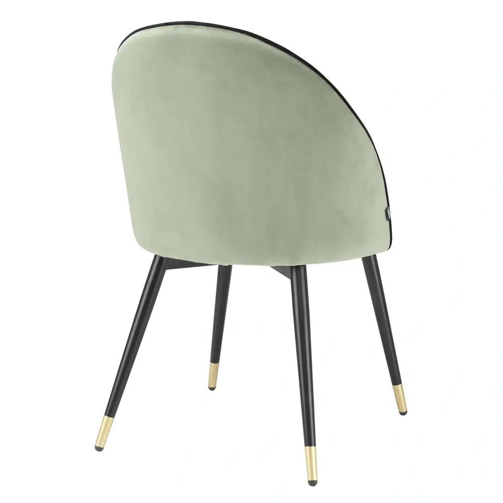 Eichholtz Set of 2 Cooper Dining Chair in Savona Pistache Green Velvet