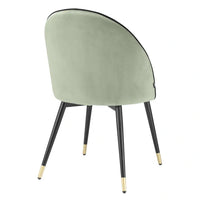 Eichholtz Set of 2 Cooper Dining Chair in Savona Pistache Green Velvet