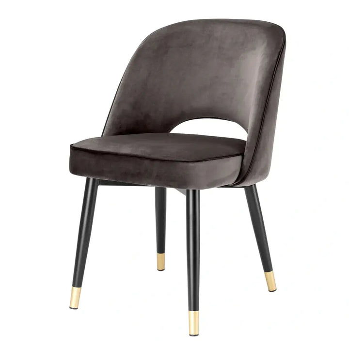 Cliff Set of 2 Dining Chairs - Savona Velvet Grey Eichholtz 2