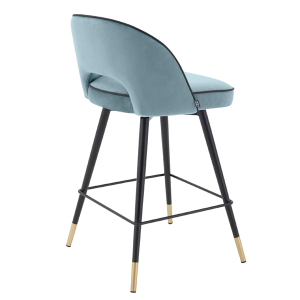 Cliff Set of 2 Counter Stools - Savona Blue Velvet | Outlet Olivia's 4
