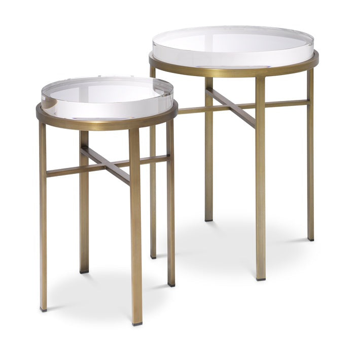 Eichholtz Set of 2 Hoxton Side Table Brass