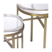 Eichholtz Set of 2 Hoxton Side Table Brass