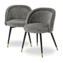 Eichholtz Set Of 2 Chloé Dining Chairs Grey