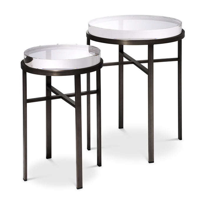 Eichholtz Set of 2 Hoxton Side Table Bronze