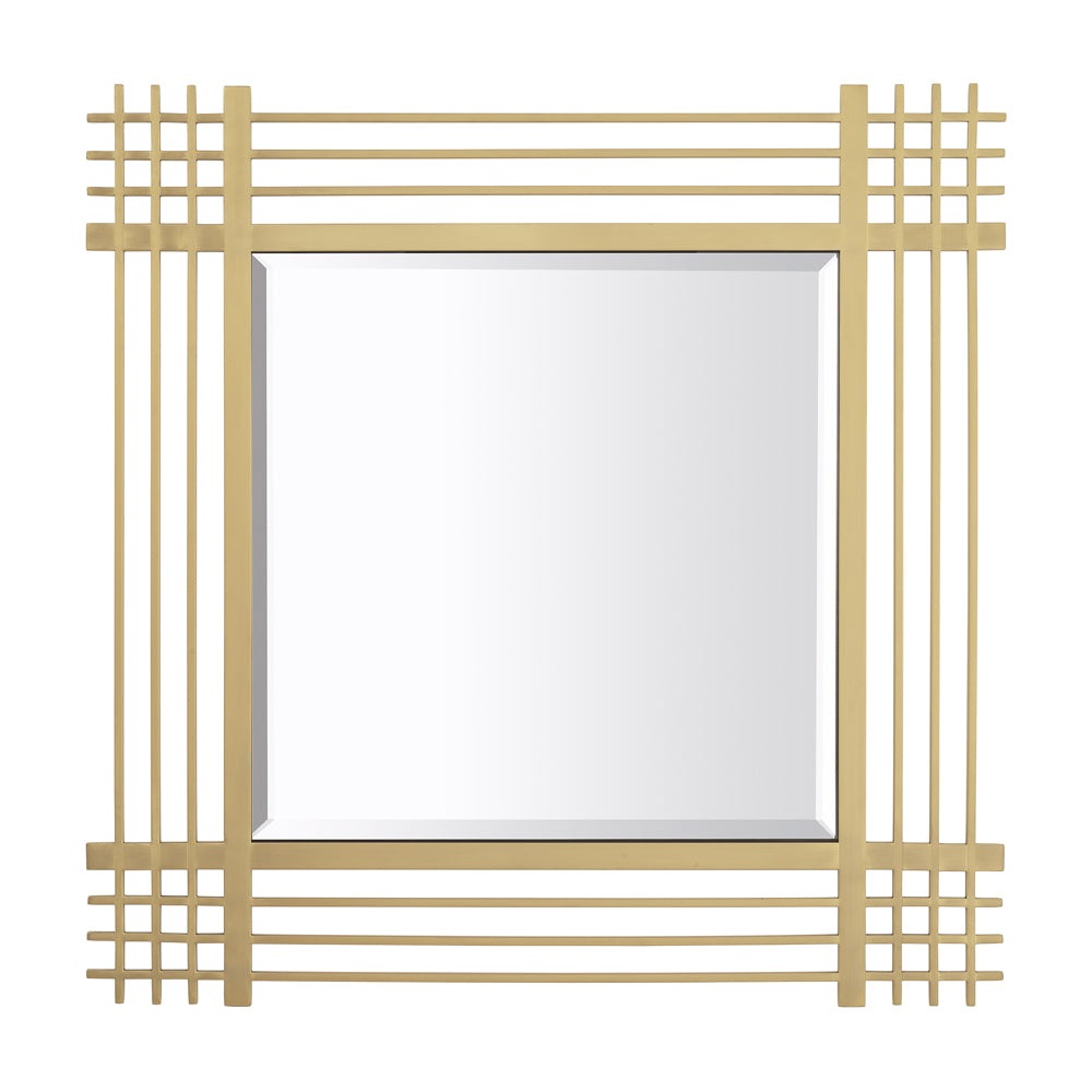 Eichholtz Pierce Square Mirror in Brushed Brass