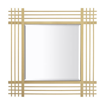 Eichholtz Pierce Square Mirror in Brushed Brass