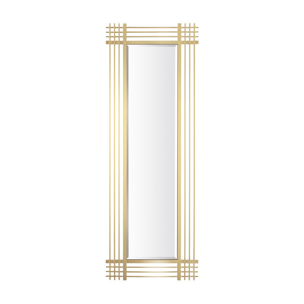 Eichholtz Pierce Rectangular Mirror in Brushed Brass