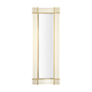 Eichholtz Pierce Rectangular Mirror in Brushed Brass