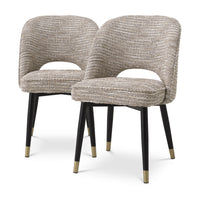 Eichholtz Set of 2 Cliff Dining Chairs in Mademoiselle Beige