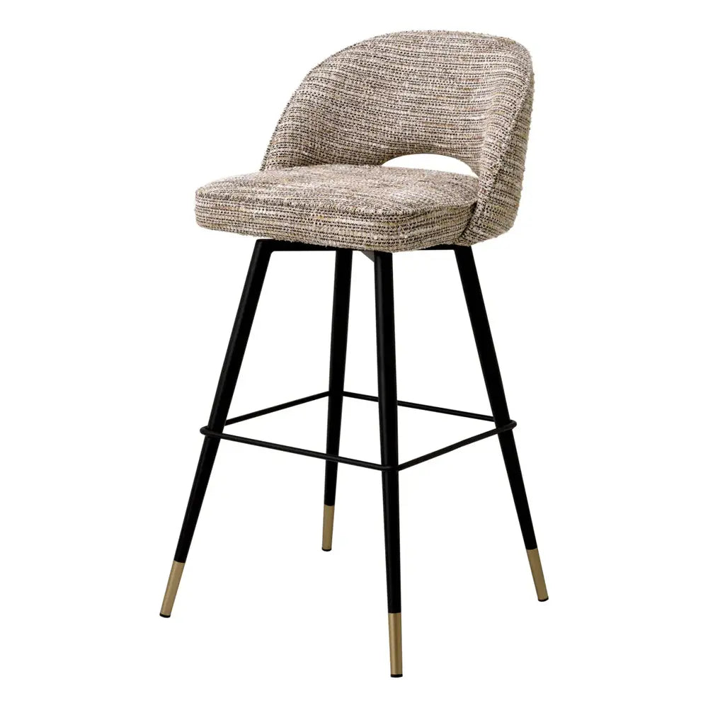 Eichholtz Cliff Set of 2 Bar Stools in Mademoiselle Beige