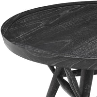 Eichholtz Phoenix Side Table in Charcoal Grey Veneer