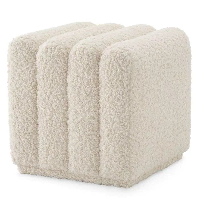 Eichholtz Bente Stool Faux shearling