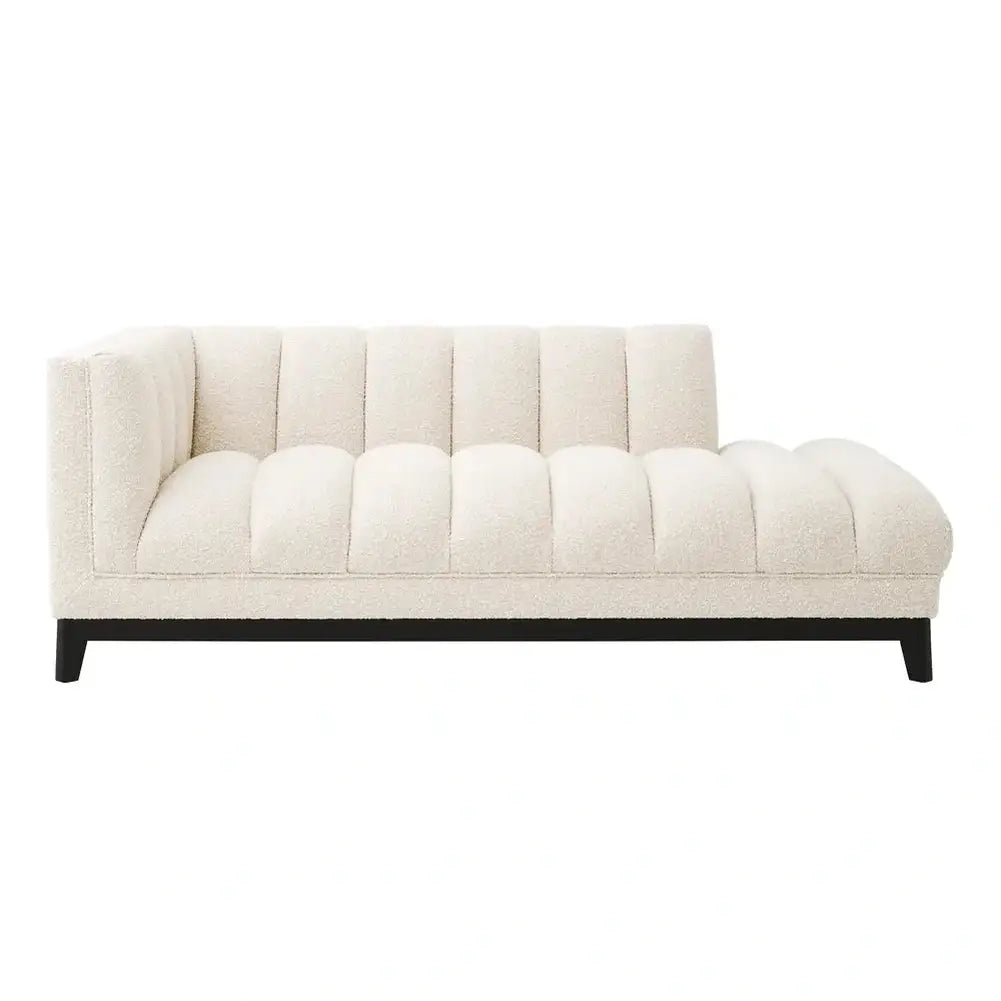 Eichholtz Ditmar Left Lounge Sofa in Bouclé Cream