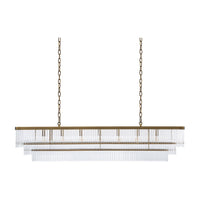 Eichholtz East Rectangular Chandelier in Antique Brass