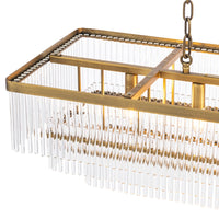 Eichholtz East Rectangular Chandelier in Antique Brass