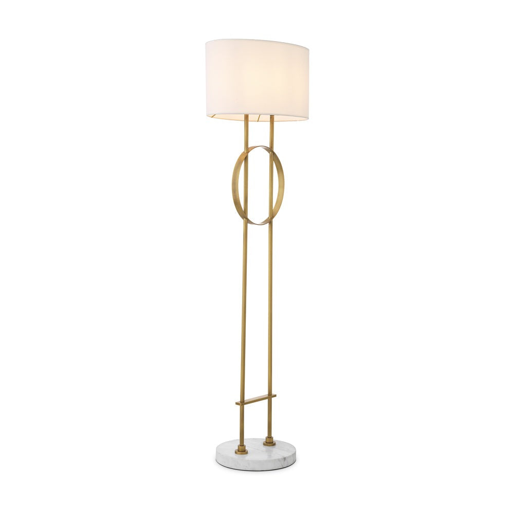 Eichholtz Kaiser Floor Lamp in Antique Brass