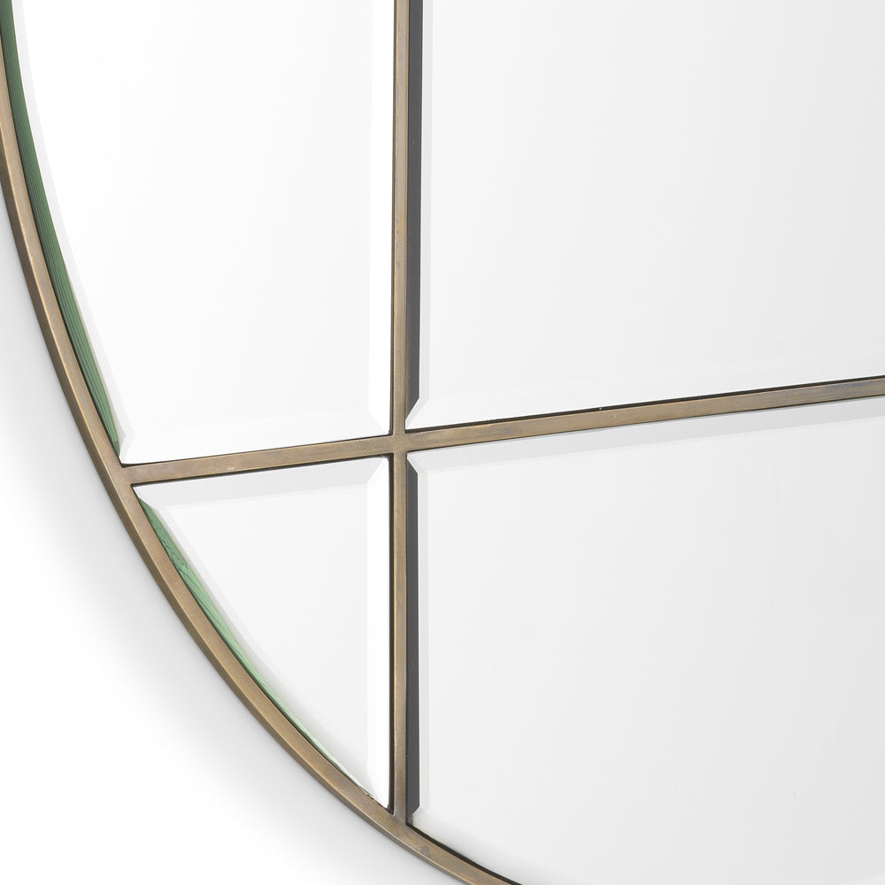 Eichholtz Beaumont Round Mirror Beaumont in Vintage Brass