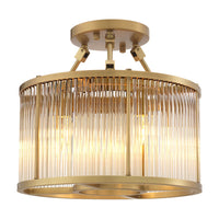 Eichholtz Small Bernardi Rectangular Chandelier in Antique Brass