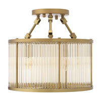 Eichholtz Small Bernardi Rectangular Chandelier in Antique Brass